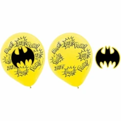 Anagram Batman Heroes Unite Latex Balloons & Paper Adhesive Add-Ons 30cm