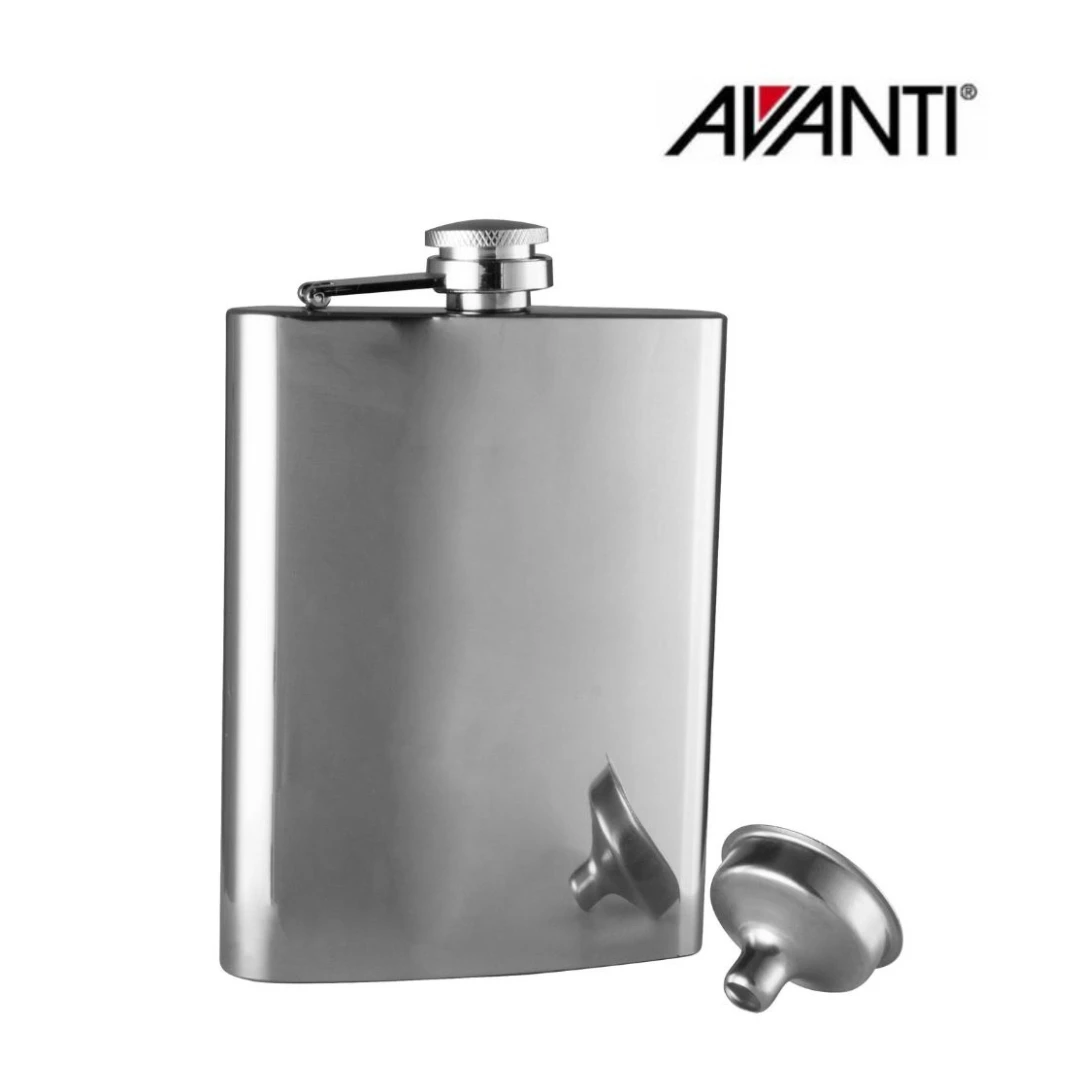 Avanti Classic Hip Flask With Funnel - Polished 3 Avanti Classic Hip Flask With Funnel - Polished