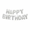Happy Birthday Silver 35.5cm Foil Letter Balloon Kit -Party Supplies Store 1 18490f87 79fa 4af0 b990 f662c6dc0216