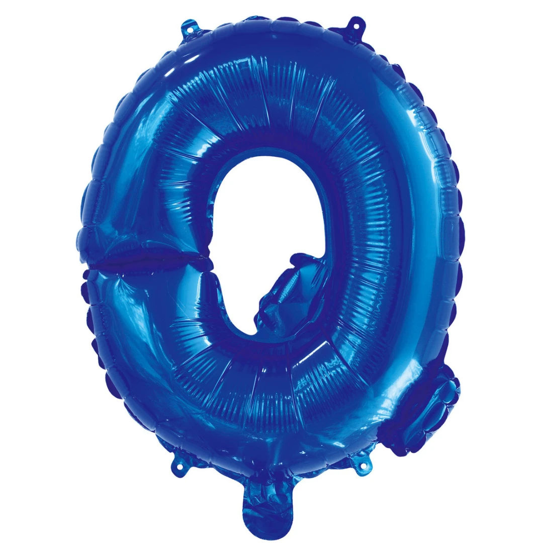 Alphabet Foil Balloon 35cm Royal Blue - Q 3 Alphabet Foil Balloon 35cm Royal Blue - Q