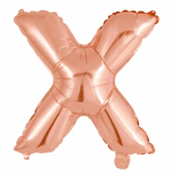 Alphabet Foil Balloon 35cm Rose Gold - X