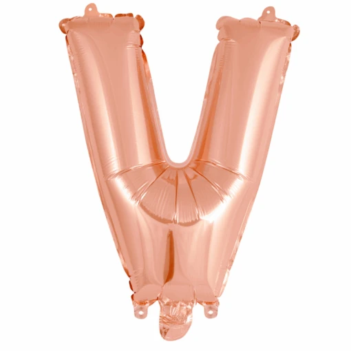 Alphabet Foil Balloon 35cm Rose Gold - V -Party Supplies Store 1 f433cd1a ae3e 433f 8d79 ec9c9263b8b9