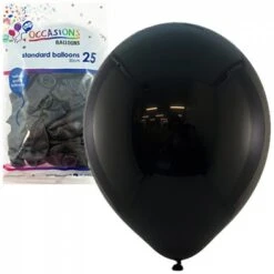 BALLOON Std 30CM 25PK - BLACK