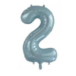FOIL BALLOON 86cm Light Blue Number #2
