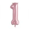 FOIL BALLOON 86cm Light Pink Number #1 1 FOIL BALLOON 86cm Light Pink Number #1 -Party Supplies Store 213761