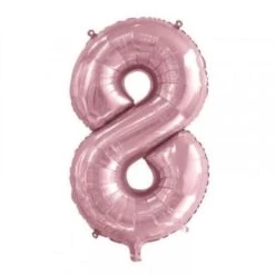 FOIL BALLOON 86cm Light Pink Number #8