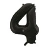 FOIL BALLOON 86cm Black Number #4 -Party Supplies Store 213784