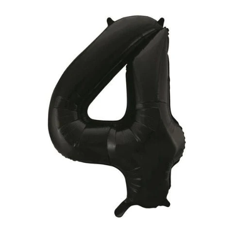 FOIL BALLOON 86cm Black Number #4 3 FOIL BALLOON 86cm Black Number #4