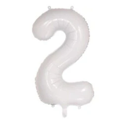 FOIL BALLOON 86cm White Number #2