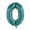 FOIL BALLOON 86cm Teal Number #0 -Party Supplies Store 213810