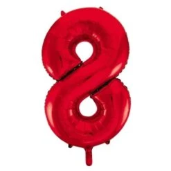 FOIL BALLOON 86cm Red Number #8