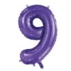 FOIL BALLOON 86cm Purple Number #9 1 FOIL BALLOON 86cm Purple Number #9 -Party Supplies Store 213849