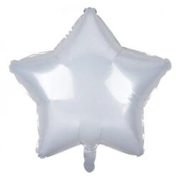 Star Decrotex White Foil Balloon 45cm
