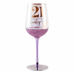 21 Glitterati Wine Glass 430ml Purple