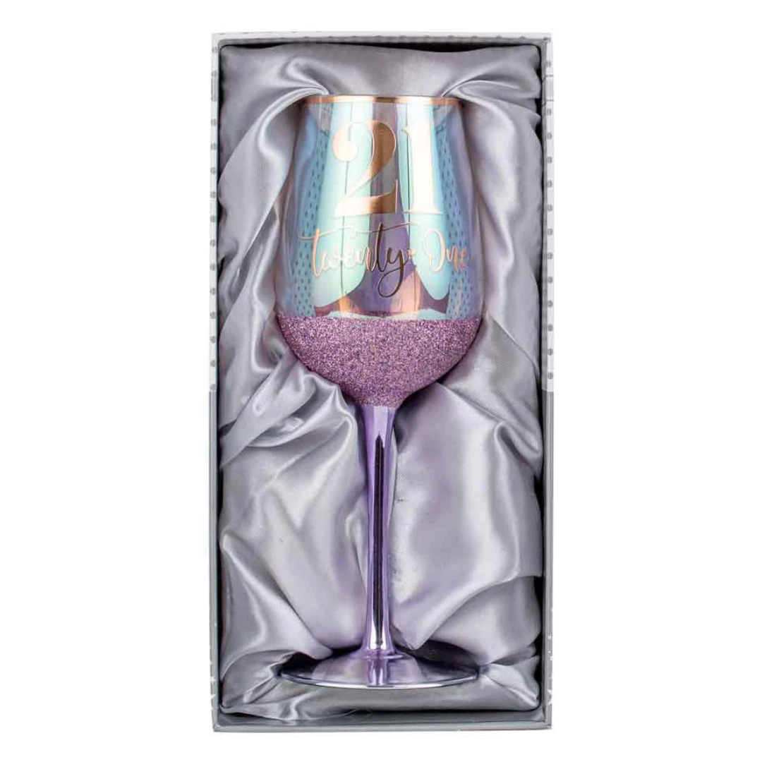 21 Glitterati Wine Glass 430ml Purple 4 21 Glitterati Wine Glass 430ml Purple - Image 2