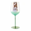 30 Glitterati Wine Glass Green 430ml -Party Supplies Store 30 Glitterati Wine Glass Green 430ml