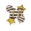 Foil Balloon Bouquet Pink & Gold Milestone 18 P75 5pk 2 Foil Balloon Bouquet Pink & Gold Milestone 18 P75 5pk -Party Supplies Store 3812201