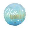 Anagram Foil Balloon 45cm Blue Baby Boy Hello World -Party Supplies Store 3973001