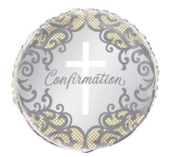 Fancy Gold Cross Confirmation Foil Balloon 45cm