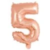 Numeral Foil Balloon 35cm Rose Gold - 5 1 Numeral Foil Balloon 35cm Rose Gold - 5 -Party Supplies Store 42845 2