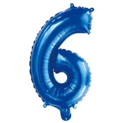 Numeral Foil Balloon 35cm Royal Blue - 6