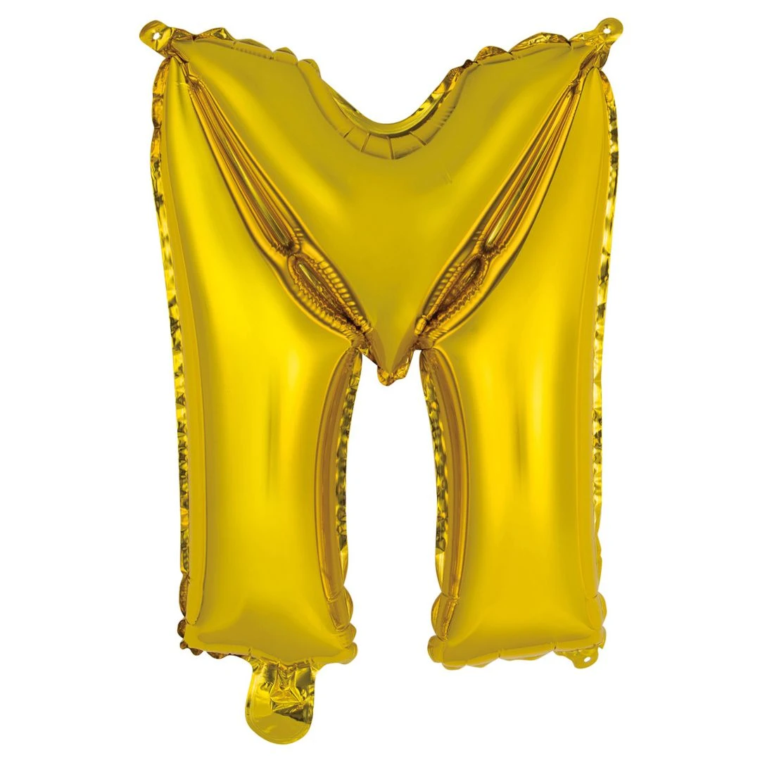 Alphabet Foil Balloon 35cm Gold - M 4 Alphabet Foil Balloon 35cm Gold - M - Image 2