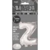 Alphabet Foil Balloon 35cm Silver - Z -Party Supplies Store 44705 1