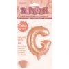 Alphabet Foil Balloon 35cm Rose Gold - G -Party Supplies Store 44756 1
