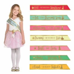PARTY PROPS Disney Princess Once Upon A Time Set Of Sashes (76cm)