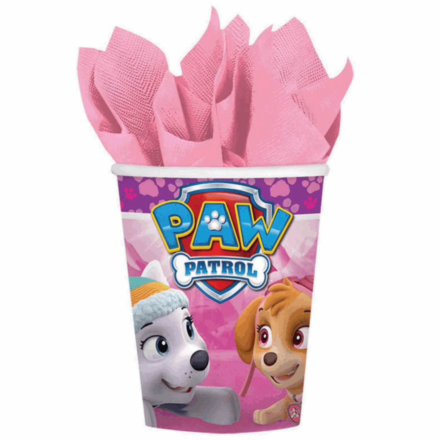 AMSCAN Paw Patrol Girl 266ml Cups 3 AMSCAN Paw Patrol Girl 266ml Cups