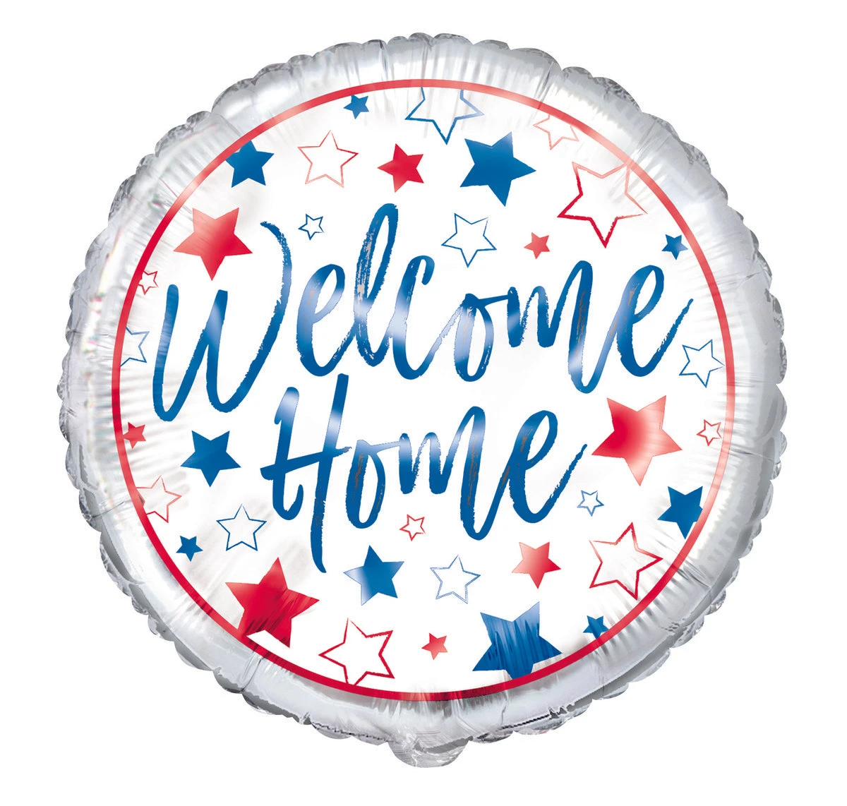 Red, White, Blue Welcome Home Foil Balloon 45cm 3 Red, White, Blue Welcome Home Foil Balloon 45cm