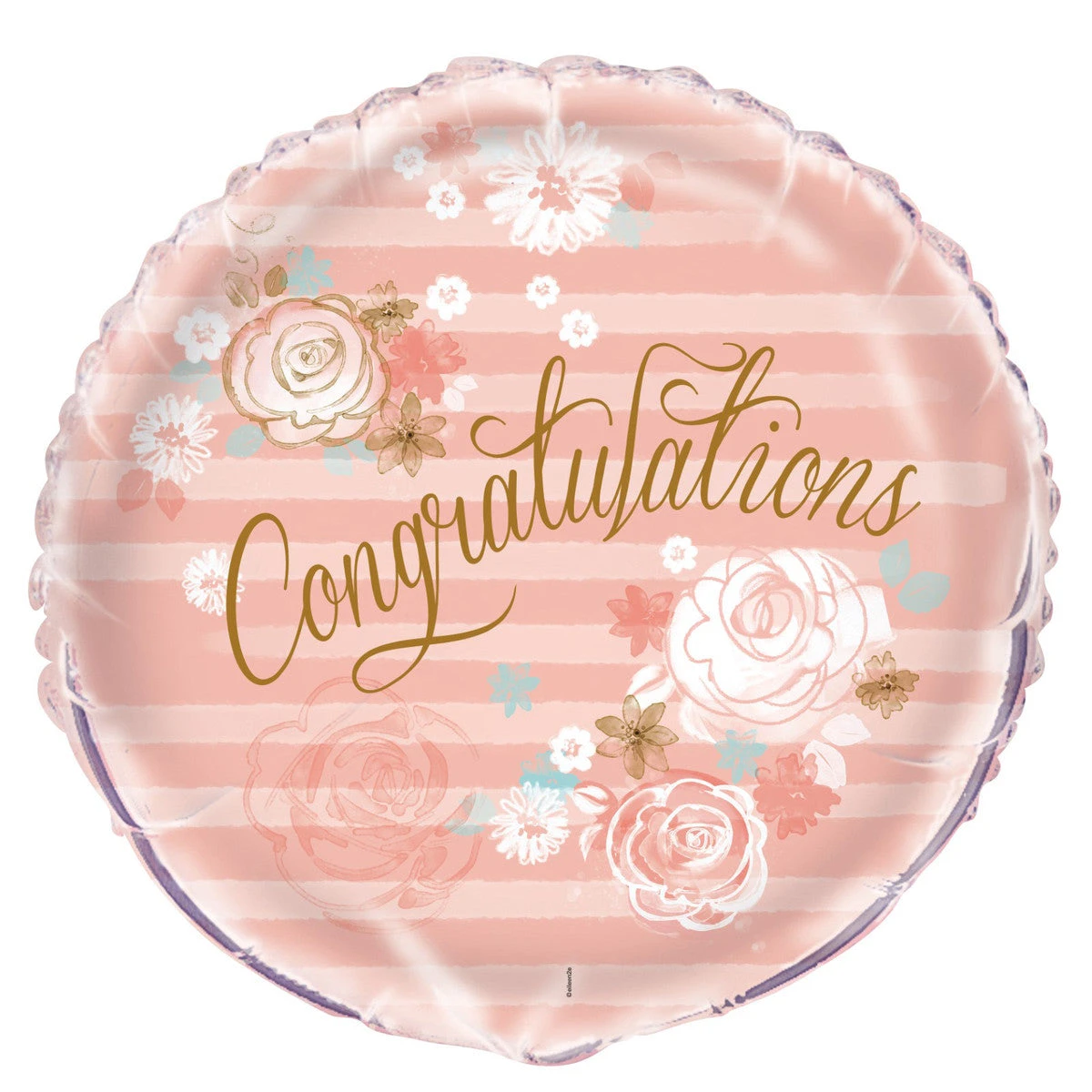 Floral Congratulations Foil Balloon 45cm 3 Floral Congratulations Foil Balloon 45cm