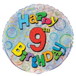 9th Birthday Foil Balloon 45cm