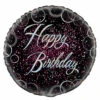 Glitz Pink Happy Birthday Foil Balloon 45cm -Party Supplies Store 55790 1