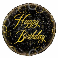Glitz Gold Happy Birthday Foil Balloon 45cm