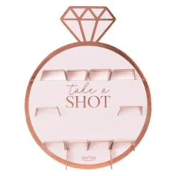 AMSCAN Hen Party Rose Gold Ring Shot Wall