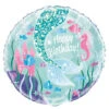 Mermaid Happy Birthday Foil Balloon 45cm
