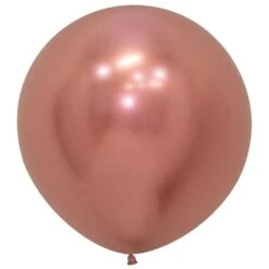 Sempertex Metallic Reflex Rose Gold Latex Balloons 60cm 3PK