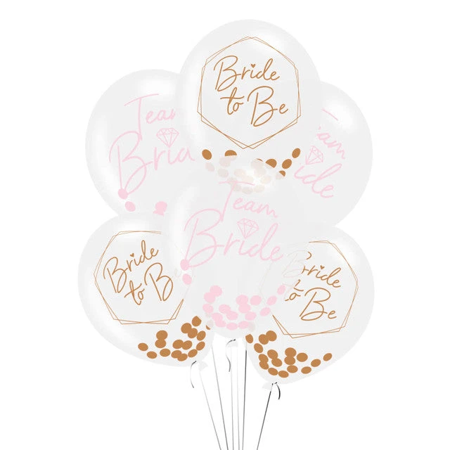 Latex Balloon Team Bride With Confetti 30cm 4 Latex Balloon Team Bride With Confetti 30cm - Image 2