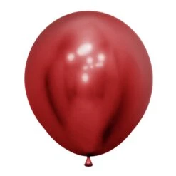 Sempertex Crystal Reflex Red Latex Balloons 60cm 3PK