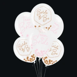 Latex Balloon Team Bride With Confetti 30cm