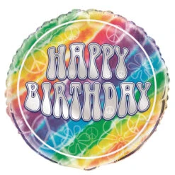 Tie Dye Birthday Foil Balloon 45cm