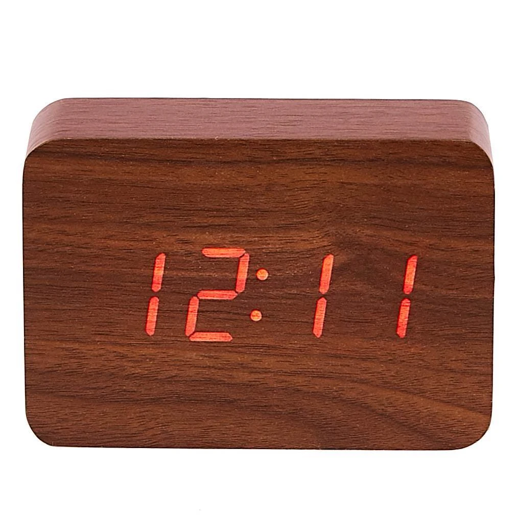 Clock LED Wood Cuboids Table Clock(R 5 Clock LED Wood Cuboids Table Clock(R - Image 3