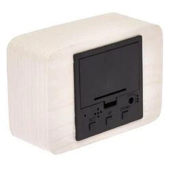 Clock LED Wood Cuboids Table Clock(W -Party Supplies Store Checkmate Larch LED Wood Cuboid Alarm Clock 10x7x4.3cm White p7