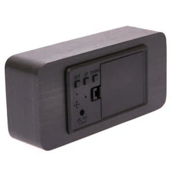 Checkmate Spruce LED Wood Cuboid Alarm Clock 15x6.8x3.9cm Black -Party Supplies Store Checkmate Spruce LED Wood Cuboid Alarm Clock 15x6.8x3.9cm Black p5