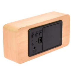 Checkmate Spruce LED Wood Cuboid Alarm Clock 15x6.8x3.9cm Light Brown -Party Supplies Store Checkmate Spruce LED Wood Cuboid Alarm Clock 15x6.8x3.9cm Light Brown p6
