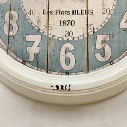 Vintage Hotel Les Flots Bleus Metal Frame Wall Clock 46x46x8cm White 16 Vintage Hotel Les Flots Bleus Metal Frame Wall Clock 46x46x8cm White -Party Supplies Store Classical Vintage Metal Wall Clock Large 46x46x8cm White p7