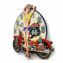 Clock Iron Plate Stamping Clock Moto 40cm -Party Supplies Store Clock Iron Plate Stamping Clock Moto 40cm p3