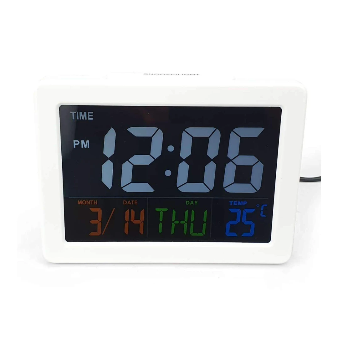 Colour Screen LCD Table Clock Assorted 5 Colour Screen LCD Table Clock Assorted - Image 3