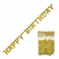 Golden Birthday Happy Birthday Jointed Banner 4ft